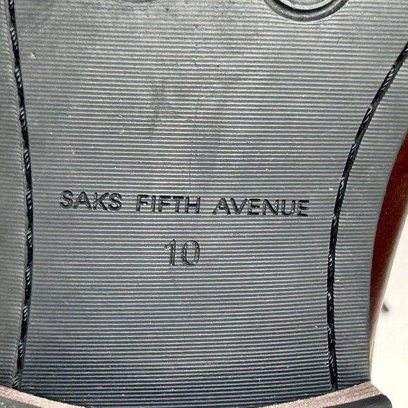 Men’s Brown Saks Fifth Avenue Joshua Leather Chukka Boots Brown Size 10 - Picture 8 of 9